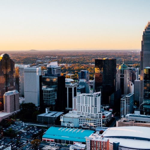 a city with many buildings
