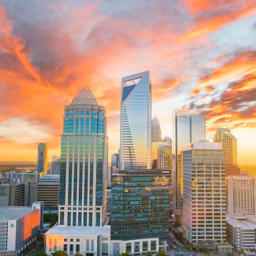 a city with many buildings